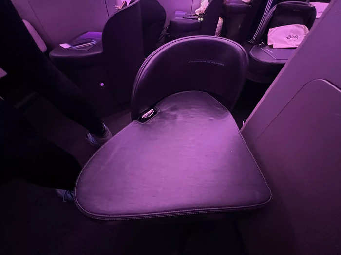 The third cool perk was the ottoman in business class, which acts as a footrest when the seat is in an upright position.