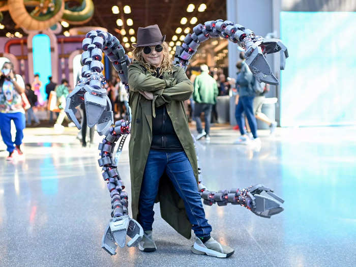 Classic Spider-Man foe Doc Ock brought his electronic tentacles to NYCC.