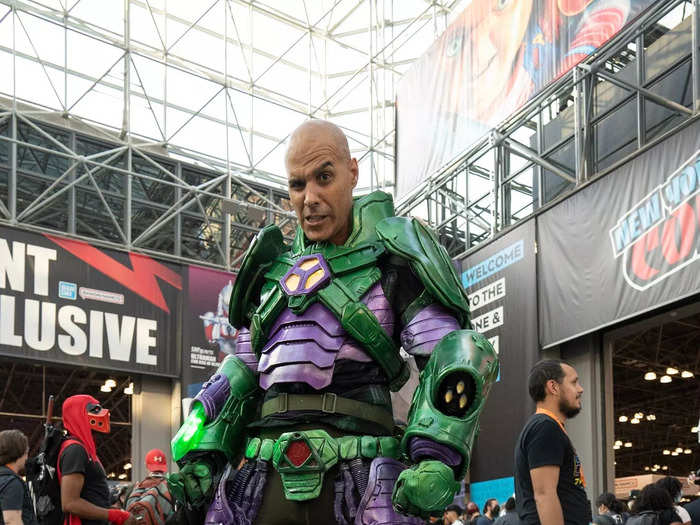 Supervillain Lex Luthor looked ready to fight Superman.
