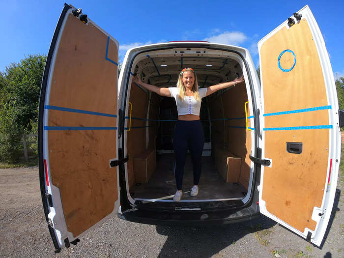 Transforming her van into a mobile living and working space meant a serious renovation job. "I wanted to use the van to run my business," she said. "But it meant I needed to adapt the space."