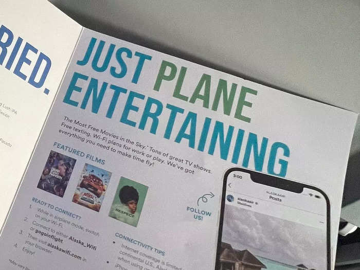 However, Alaska does offer inflight streaming on laptops and smartphones, similar to Southwest Airlines, so I was able to pass the time.