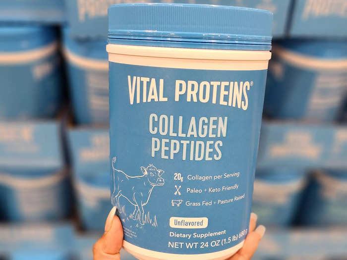 I have the Vital Proteins collagen peptides with my coffee each morning.