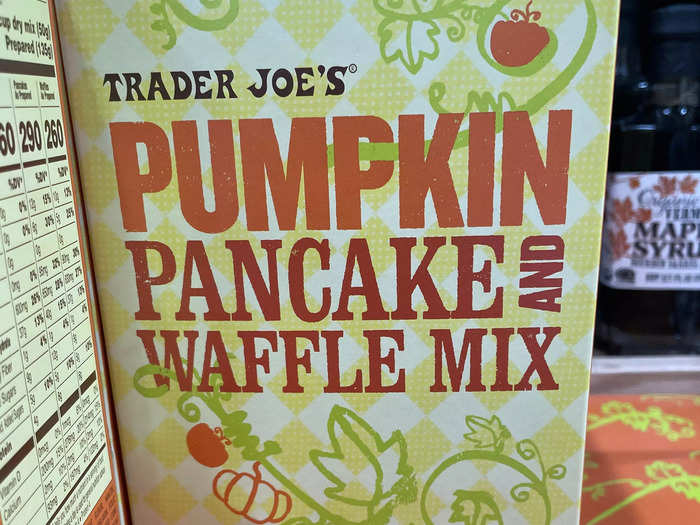 Pumpkin pancake and waffle mix ushers in the fall at Trader Joe