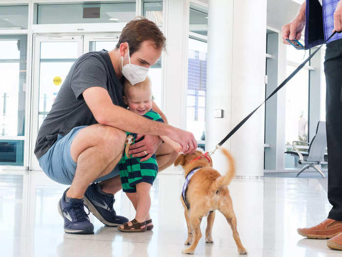 During a summer of unprecedented travel chaos, Grahn said the dogs became even more important, standing beside queues and rushing across the airport as several flights got delayed or canceled.