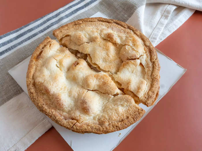 Whole Foods typically sells halves of 9-inch apple pies.