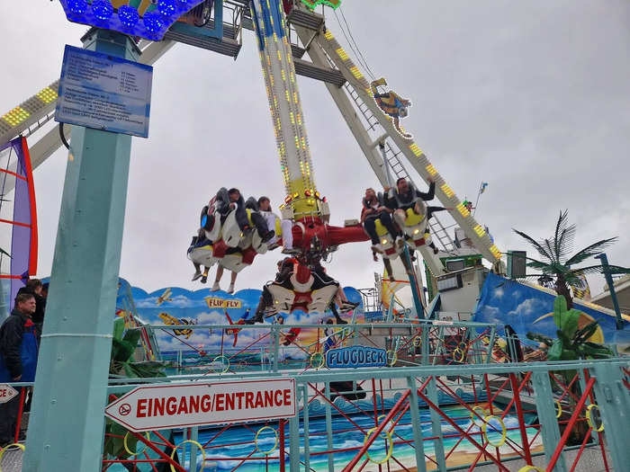 Going for a ride on the roller-coaster after having several steins is never a good idea.