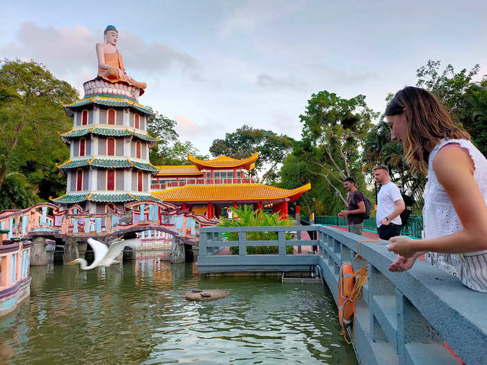 See spooky exhibits at Haw Par Villa.