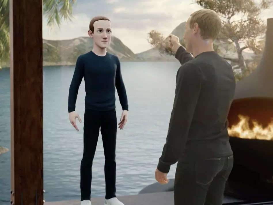 Mark Zuckerberg showing his metaverse avatar during Connect 2021.
