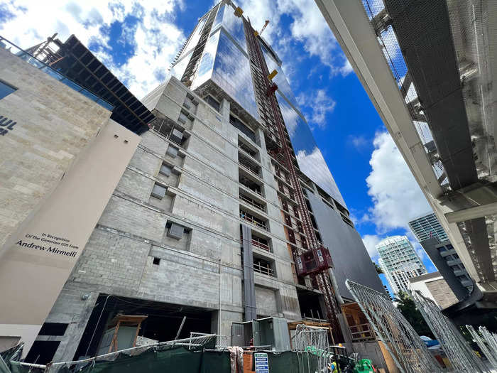 I could see right away that 830 Brickell, where Citadel has leased 90,000 square feet of space, is still under construction. The building is scheduled to be complete by the end of the year.