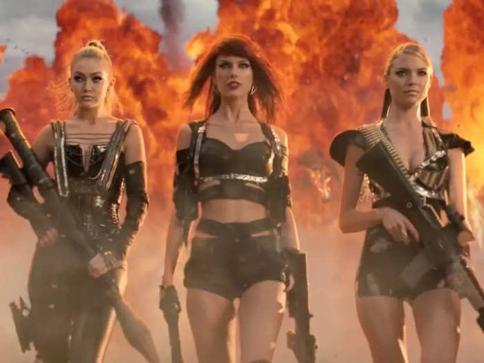 Taylor Swift and her "Bad Blood" squad.