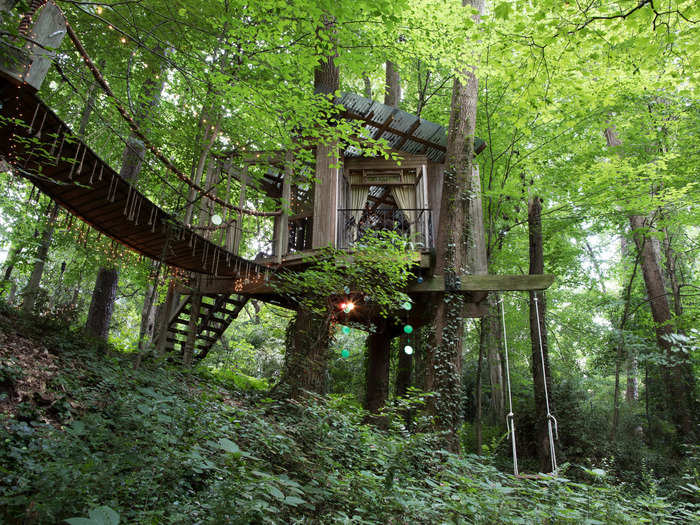 Guests also have a view of two waterfalls hidden near the treehouse.