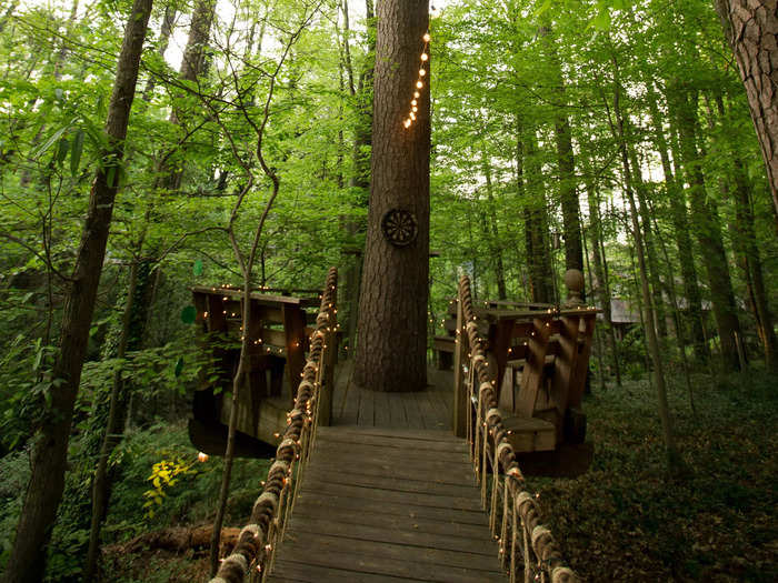 The deck, known as the “spirit,” is the third part of the treehouse.