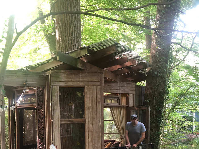 Host Peter Bahouth built the treehouse 24 years ago and put the property on Airbnb in 2015.