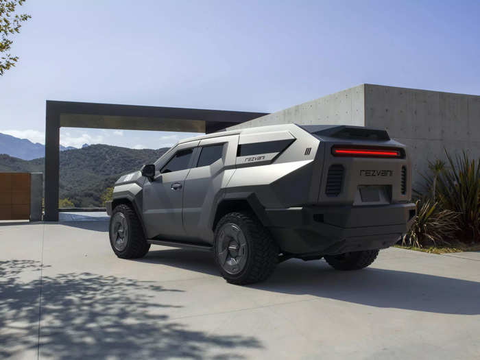 The burly SUV comes from California-based car company Rezvani, which specializes in bonkers vehicles like a six-wheeled, bulletproof pickup truck.