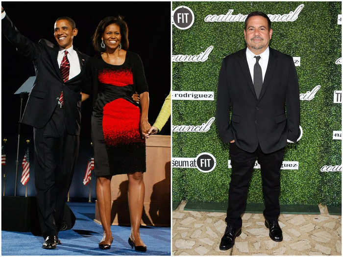 Narciso Rodriguez was behind the red-and-black midi dress Michelle Obama wore the night Barack Obama won the 2008 election.