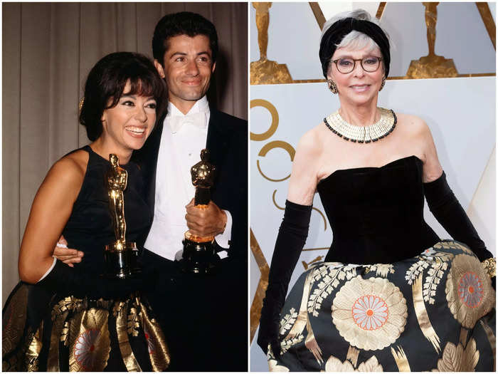 Rita Moreno recycled her ornate 1962 Oscars dress at the same ceremony in 2018.