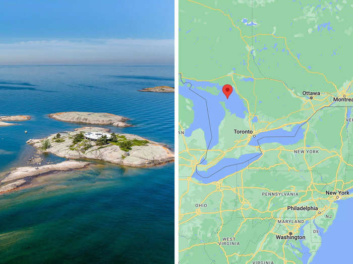 In addition to the main island with the cottage, there are six smaller, undeveloped islands included in the sale.