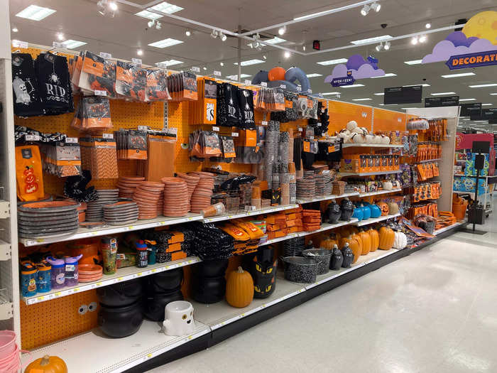 Target did have more Halloween party supplies, though they were a bit more expensive than the items I saw at Walmart.