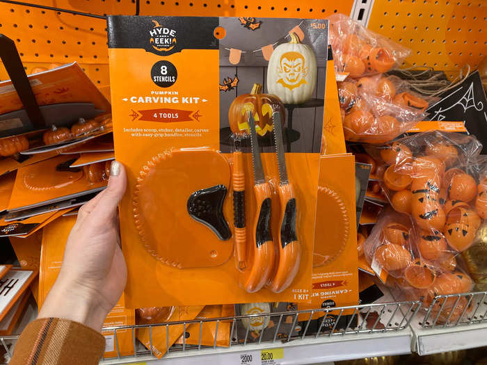 Like Walmart, Target also sold a pumpkin carving tool set.