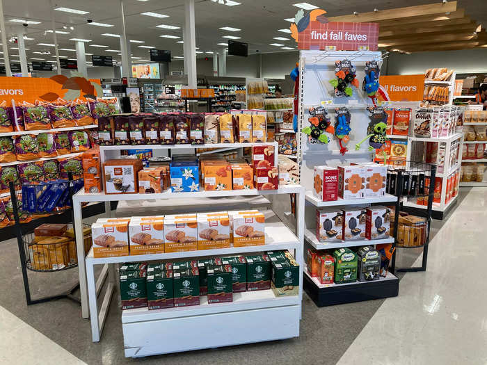 Pumpkin and fall-themed treats were on display at the store