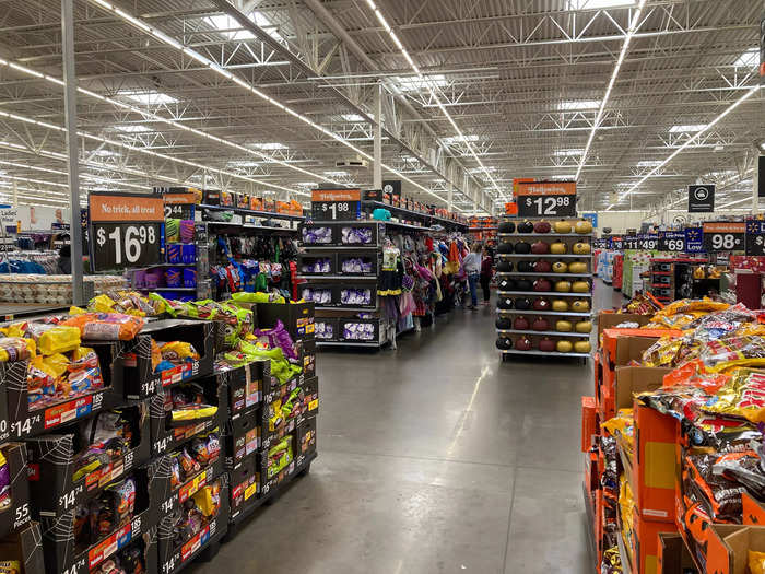 It took a few minutes of wandering through the store for me to find the aisles dedicated exclusively to Halloween.