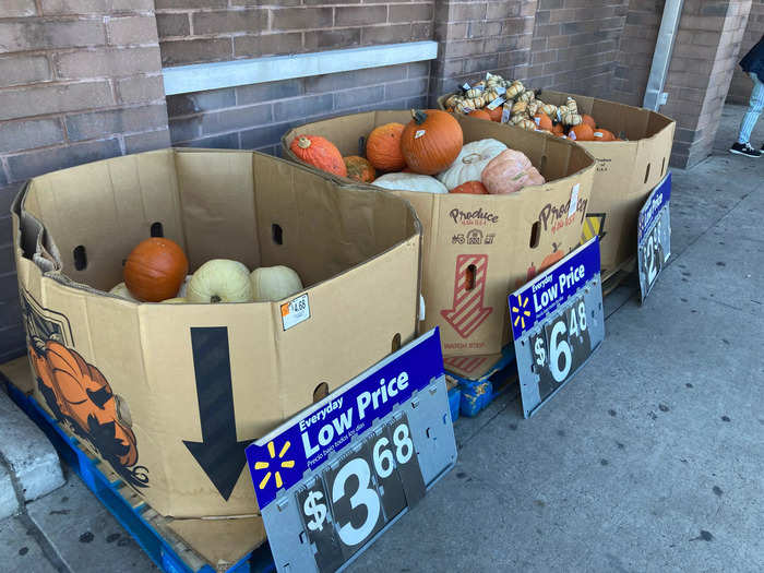 I immediately spotted large bins of pumpkins out front, which seemed promising.