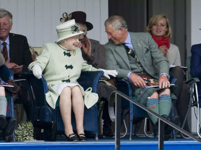 The annual Braemar Highland Gatherings in Scotland provided Rooke with the chance to photograph Charles and his mother in a more relaxed setting.