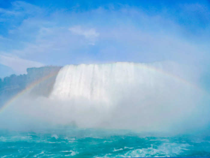 But as the days went on, I realized that rainbows are plentiful in Niagara Falls because the sun shines through drops of water, "reflecting light into the colors of the spectrum," according to Niagara Falls Tourism.