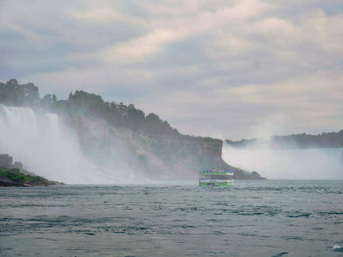 The 20-minute tour started and ended on the American side, briefly crossing into Canada to get to Horseshoe Falls next.