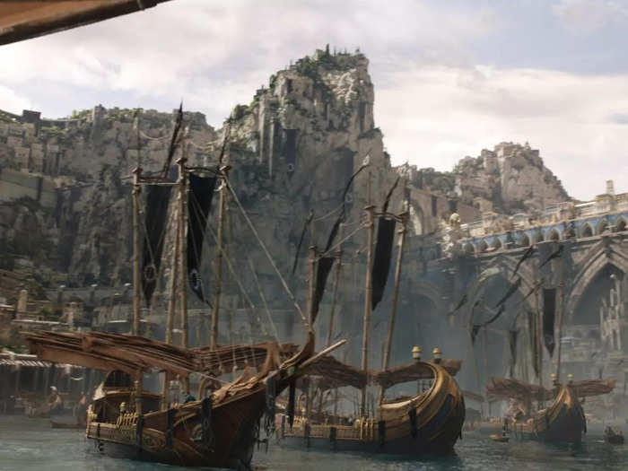 What do the black flags in Numenor mean?