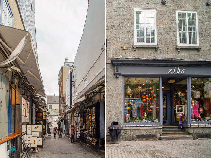 Québec City is filled with atmospheric shops, markets, and cobblestone streets.