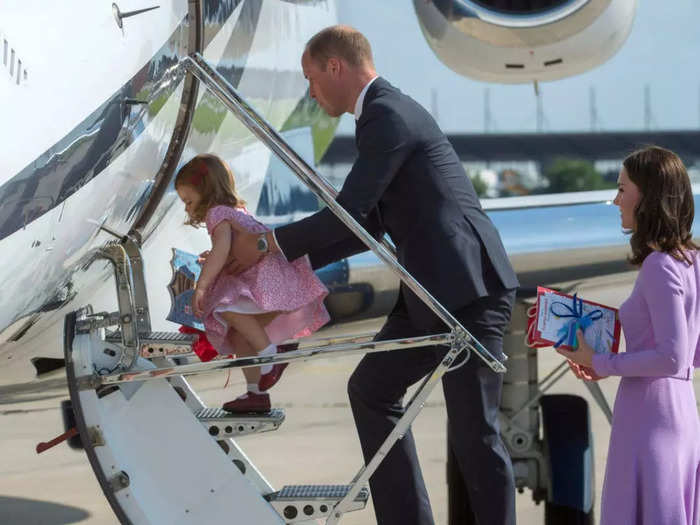 William has also been photographed giving his kids a helping hand.