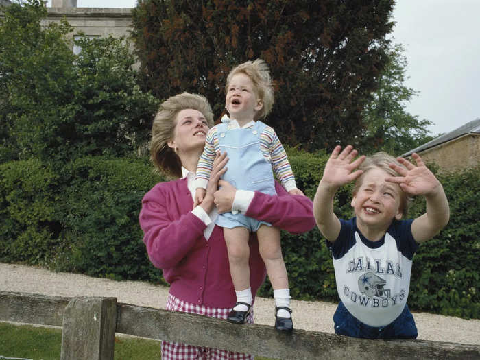 There are dozens of photos of Diana supporting her children, like any non-royal parent.