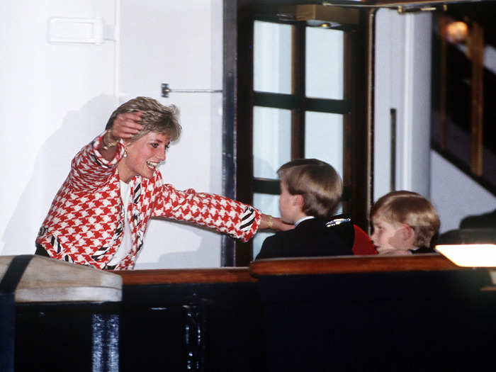 Diana even broke royal protocol to greet her sons on one occasion.