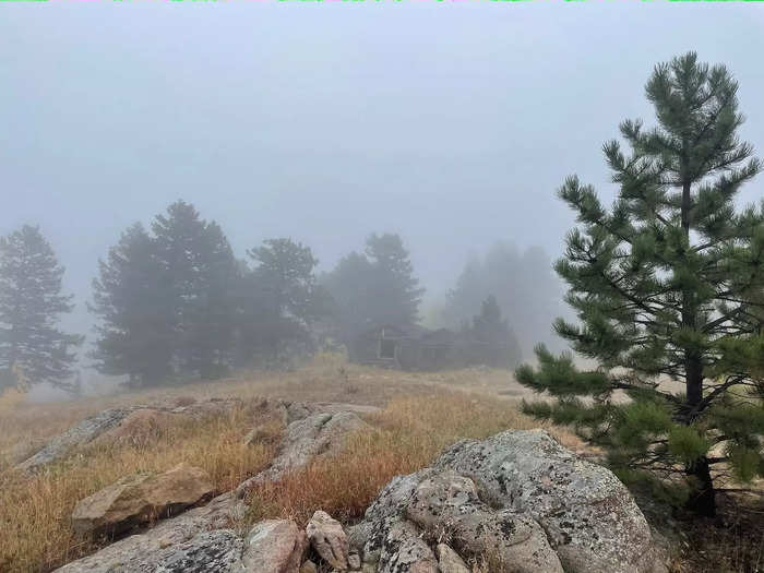 I thought a foggy hike on an old wagon road was one of the scariest parts of exploring a ghost town in Colorado.