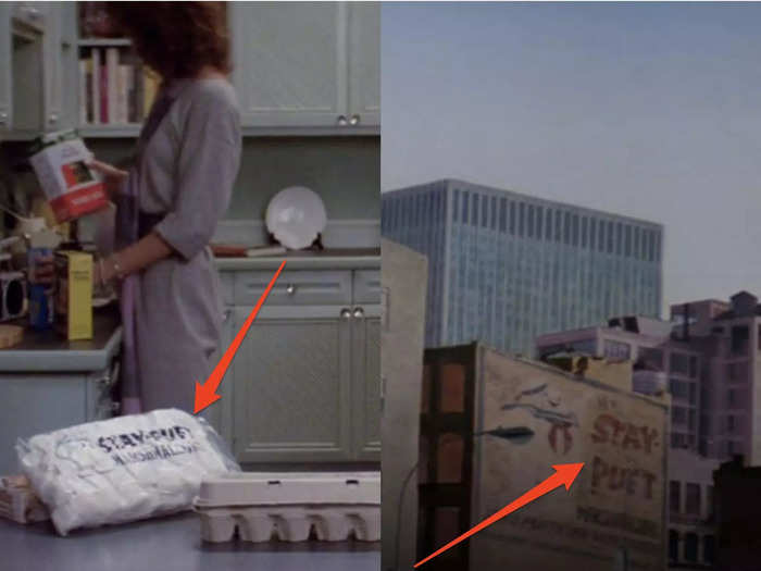 The Stay Puft Marshmallow Man can be seen twice at the beginning of the movie.