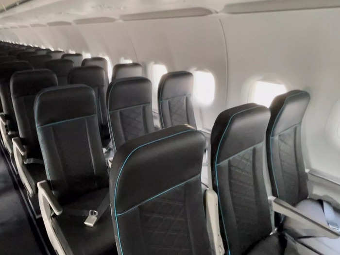 Inside, Frontier has maintained its all-economy configuration that can carry up to 240 people instead of the 230 on its A321ceos and the 186 on its A320neos.