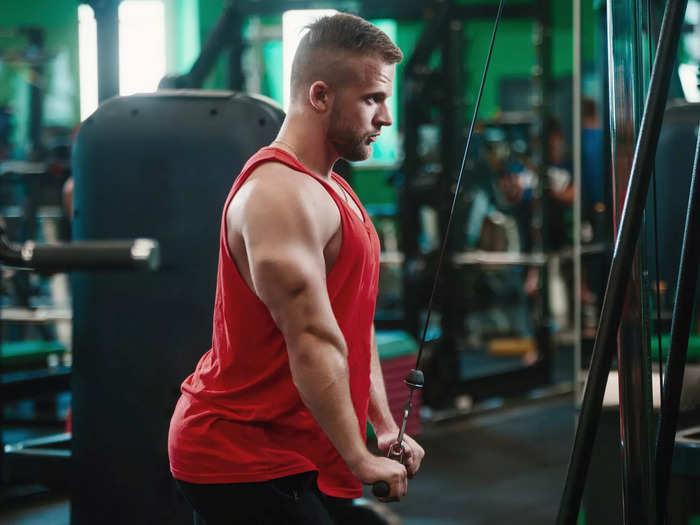 Cable machines can help target the triceps.