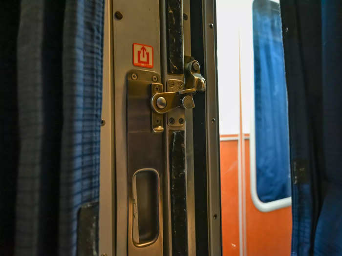 The roomette door locked from the inside, so I felt safe when I slept.