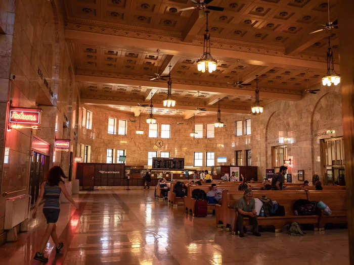 Union Station was beautiful, but I was thankful that I could retreat to the Amtrak lounge.