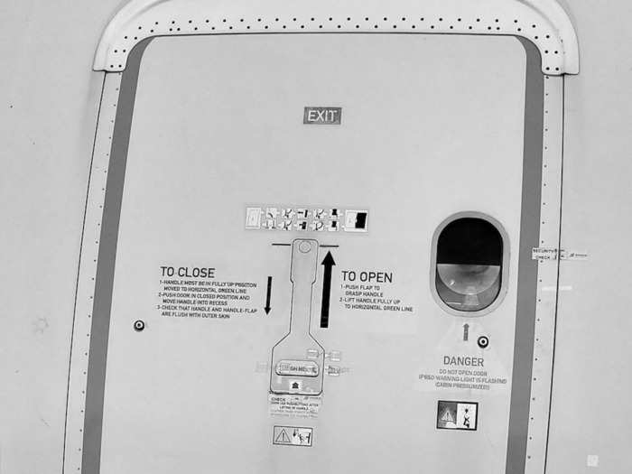 …a cabin door, through which many of the plane