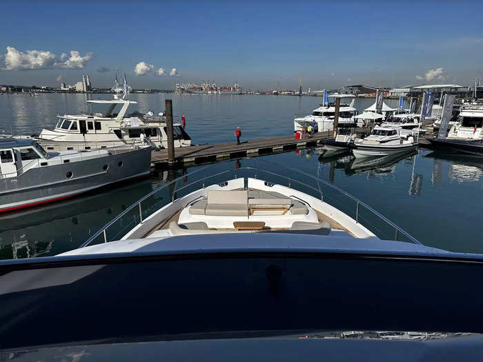 The yacht was on display in September at the Southampton International Boat Show. The F65