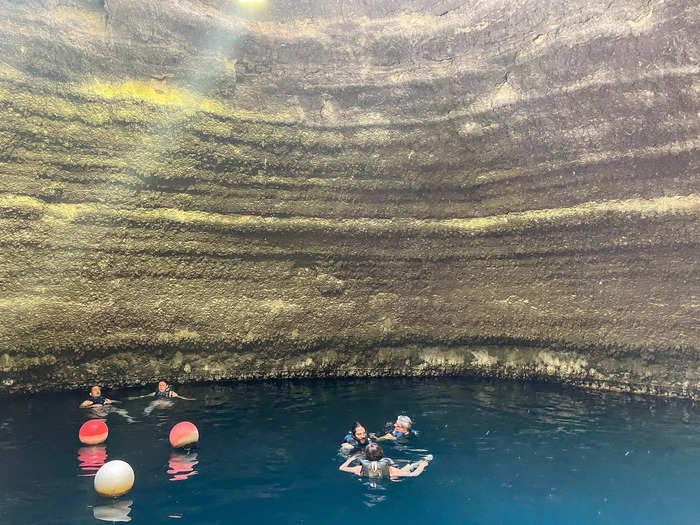 After our dive, Dave offered me a life jacket at no extra cost and told me I could float in the hot tub-like pool for as long as I liked.