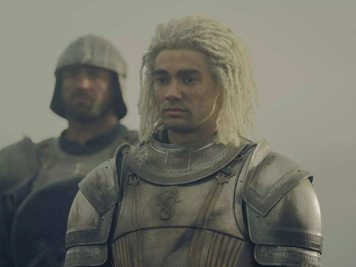 Like his Velaryon and Targaryen relatives, Laenor also has white-blonde hair.