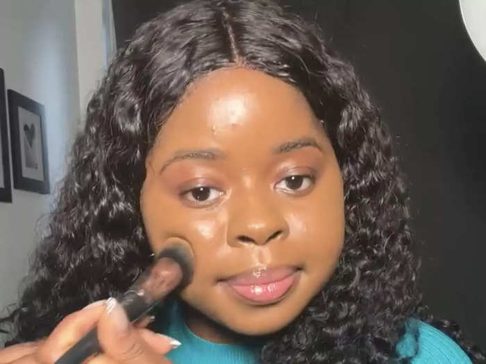 Use a chunky foundation brush to make blending easier.