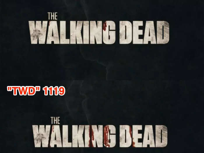 "The Walking Dead" logo is getting bloodier and bloodier as the episodes continue.