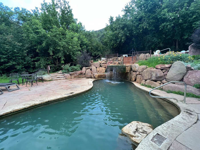 First up: the largest pool with a three-foot waterfall that cascades from the pools above.