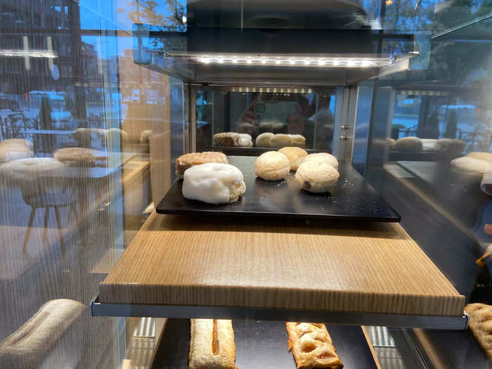Near the register, there was a display case of pastries that immediately piqued my interest, featuring the classic apple pie, but also goodies I hadn