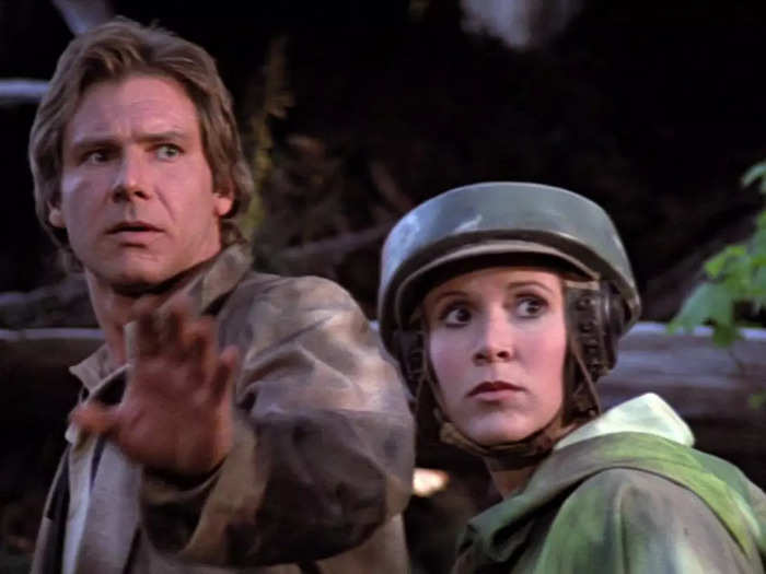 Han Solo and Princess Leia ("Star Wars" series)