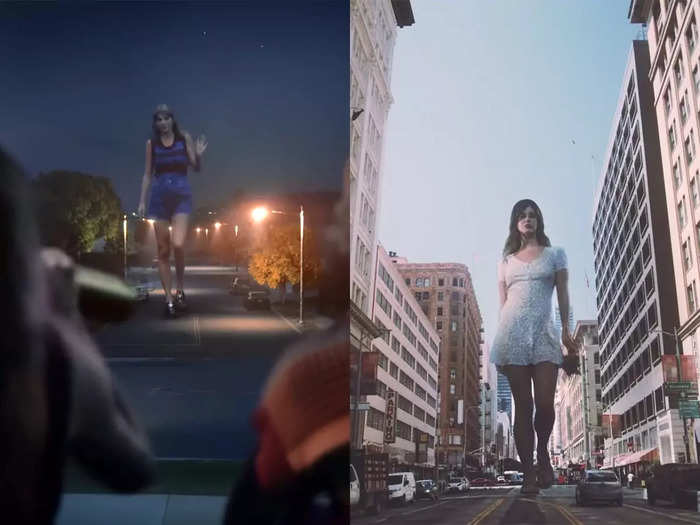 This shot of "monster" Swift walking through the street could be a reference to Lana Del Rey